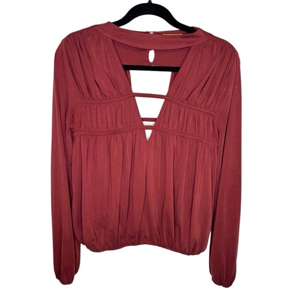 Gianni Bini Dark Rust Sandra Top - Picture 1 of 8